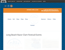 Tablet Screenshot of longbeachrazorclamfestival.com